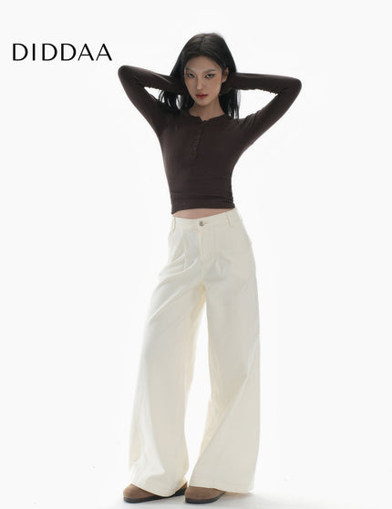 Blue Loose Fit Casual Wide-Leg Jeans for Women - XS / White - Women’s Jeans