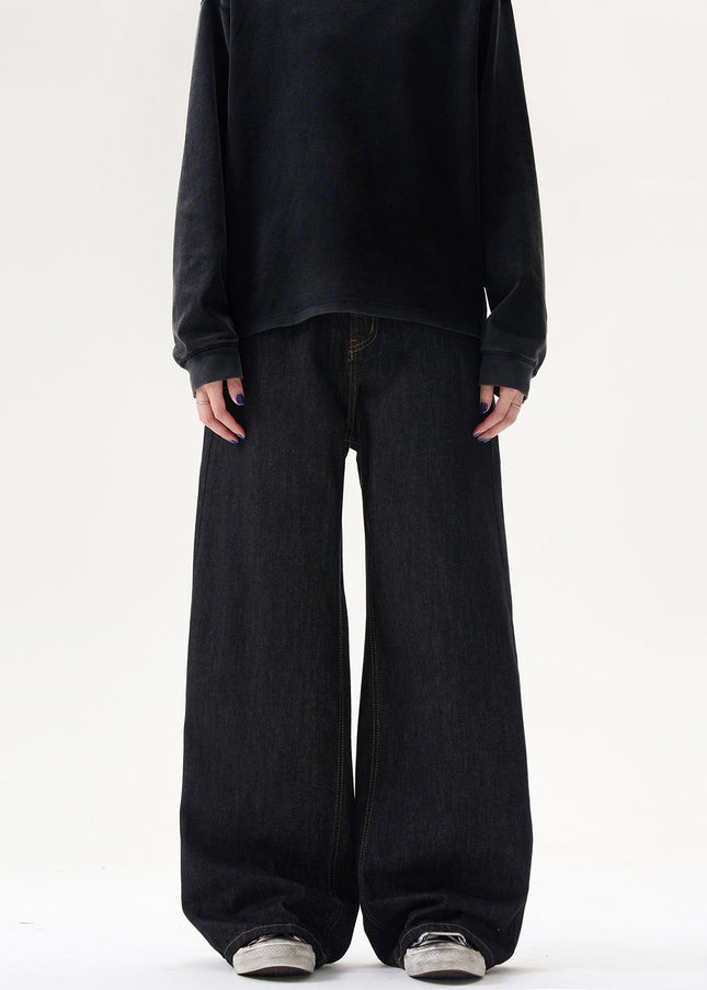 Blue Loose Fit Classic Retro Straight Jeans - Men’s Jeans