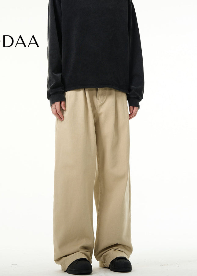 Blue Loose Fit Commuter Pants Versatile Cleanfit Jeans - XS / Khaki - Men’s Jeans