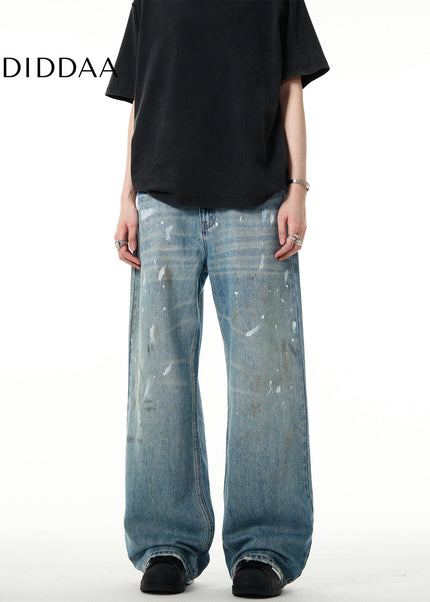 Blue Loose Fit Denim Straight-Leg Pants for All - Men’s Jeans