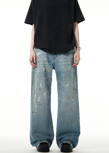 Blue Loose Fit Denim Straight-Leg Pants for All - Men’s Jeans