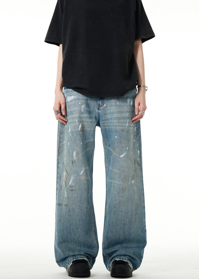 Blue Loose Fit Denim Straight-Leg Pants for All - Men’s Jeans