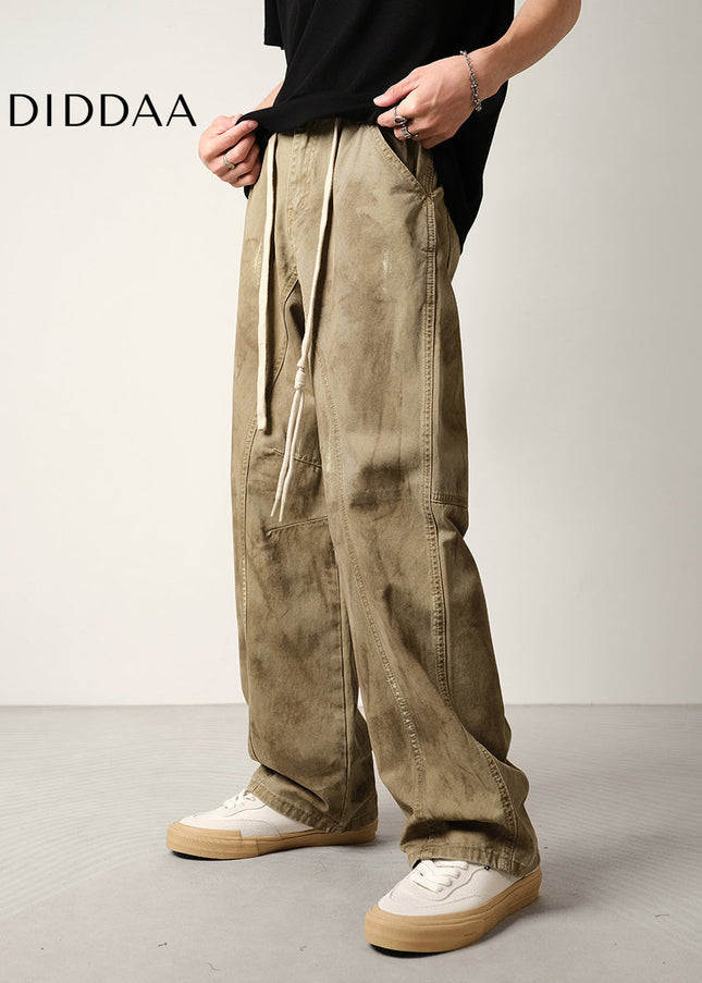 Blue Loose Fit Elasticated Wide-Leg Jeans - Men’s Jeans