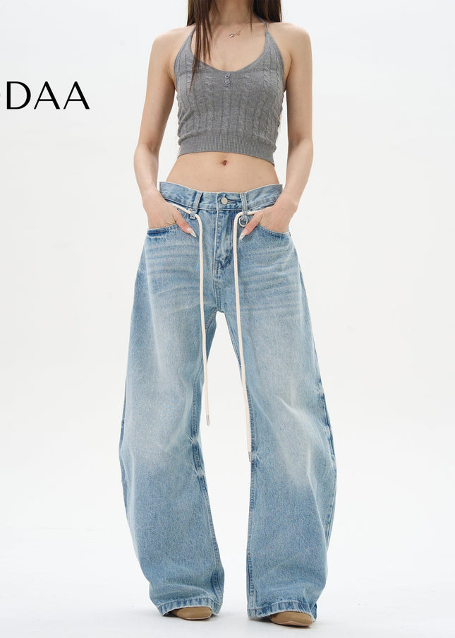 Blue Loose Fit Fried Street Cutlass Pants for Men - S / Light Blue - Women’s Jeans