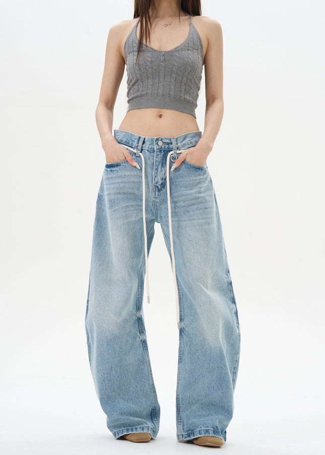 Blue Loose Fit Fried Street Cutlass Pants for Men - Women’s Jeans