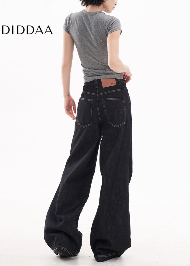 Blue Loose Fit High Street Wide-Leg Pants AGUA2025 - Women’s Jeans