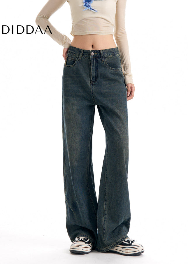 Blue Loose Fit High Waist Wide Leg Jeans - Women’s Jeans