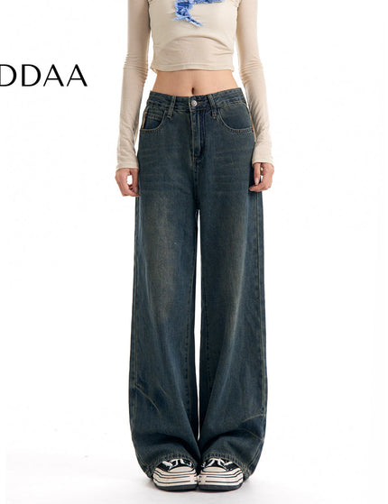 Blue Loose Fit High Waist Wide Leg Jeans - XS / Dark Blue - Women’s Jeans