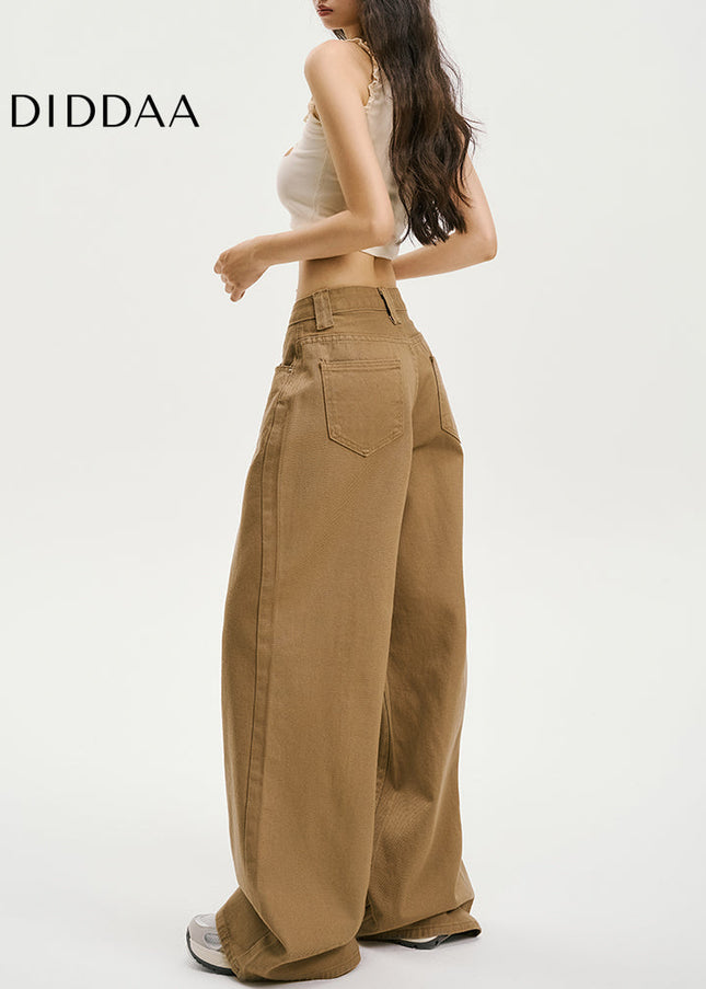 Blue Loose Fit Retro Casual Wide-Leg Jeans Women - Women’s Jeans