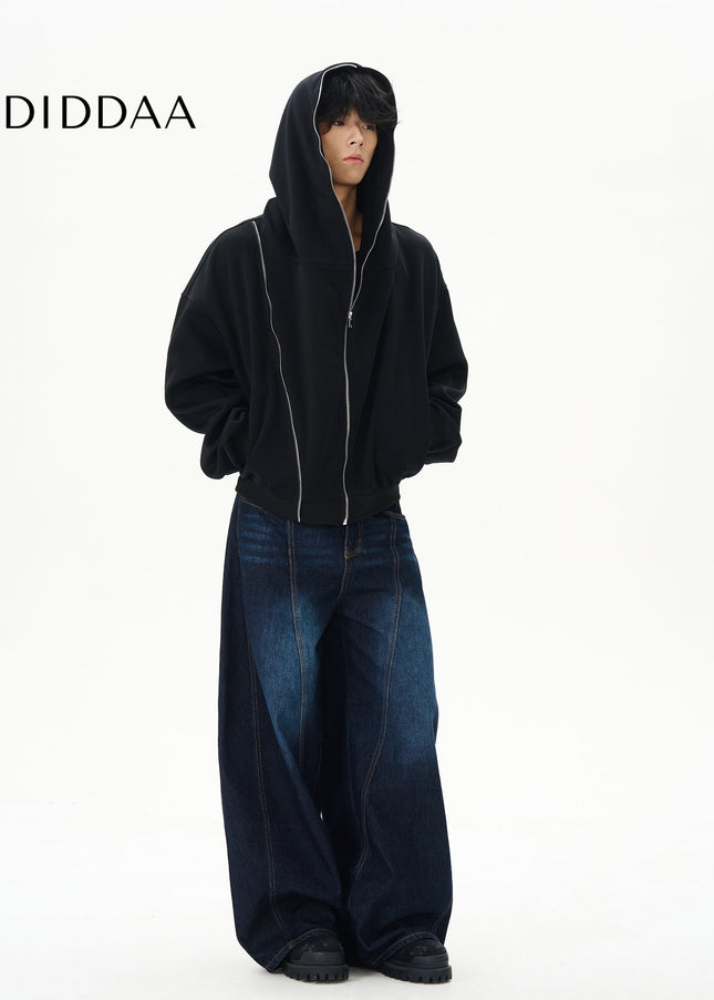 Blue Loose Fit Retro Scimitar Jeans for Men - Women’s Jeans