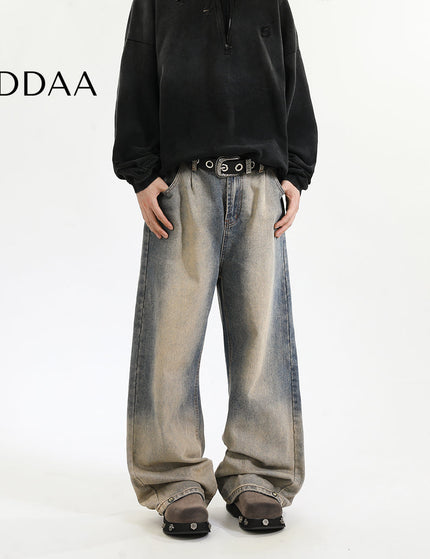 Blue Loose Fit Retro Wide-Leg Jeans for Men and Women - S / Vintage Blue - Men’s Jeans