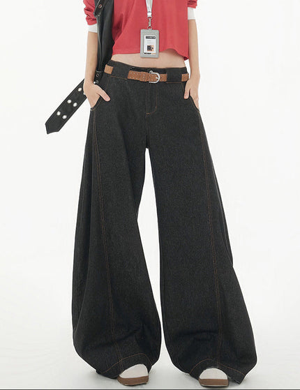 Blue Loose Fit Retro Wide-Leg Jeans for Women 2025 - Women’s Jeans