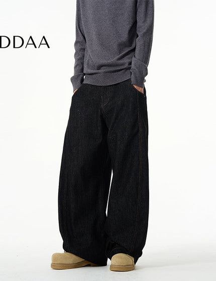 Blue Loose Fit Retro Wide-Legged Scimitar Jeans - S / Black - Women’s Jeans