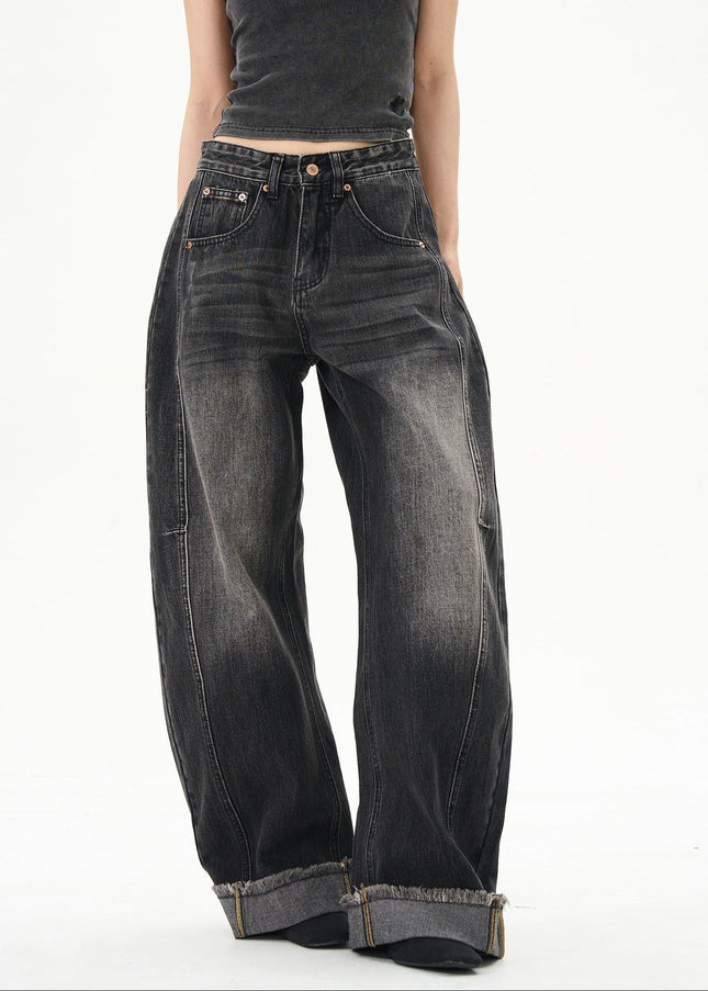 Blue Loose Fit Scimitar Jeans for Couples - Women’s Jeans