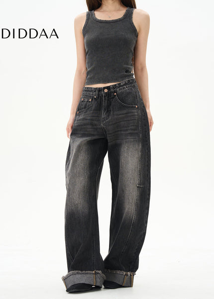 Blue Loose Fit Scimitar Jeans for Couples - Women’s Jeans