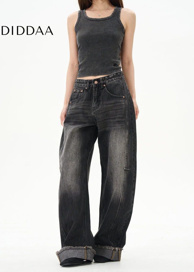 Blue Loose Fit Scimitar Jeans for Couples - Women’s Jeans