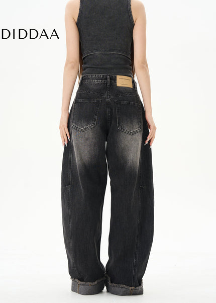 Blue Loose Fit Scimitar Jeans for Couples - Women’s Jeans