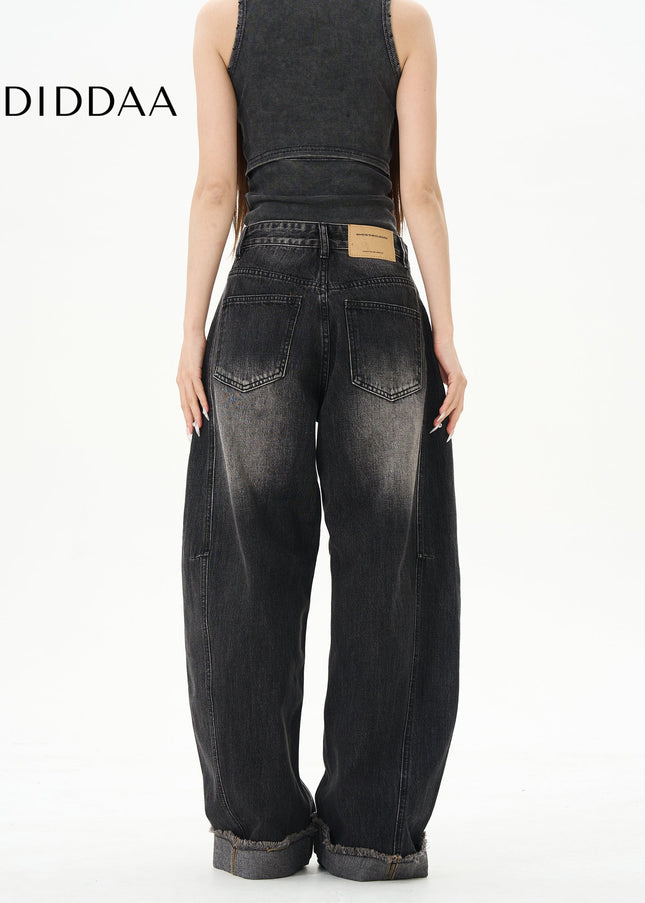 Blue Loose Fit Scimitar Jeans for Couples - Women’s Jeans