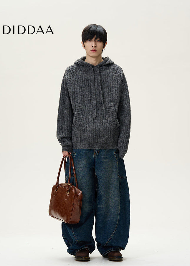 Blue Loose Fit Scimitar Wide-Leg Jeans for Couples - Women’s Jeans