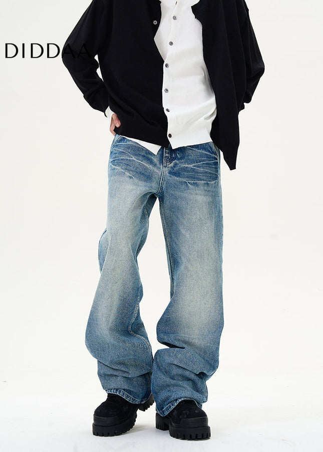Blue Loose Fit Straight-Leg Jeans for Men - Women’s Jeans