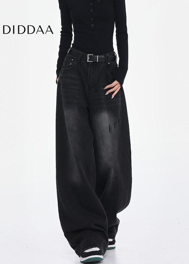 Blue Loose Fit Straight-Leg Jeans for Women - Women’s Jeans