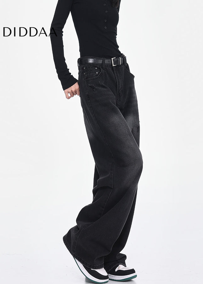 Blue Loose Fit Straight-Leg Jeans for Women - Women’s Jeans