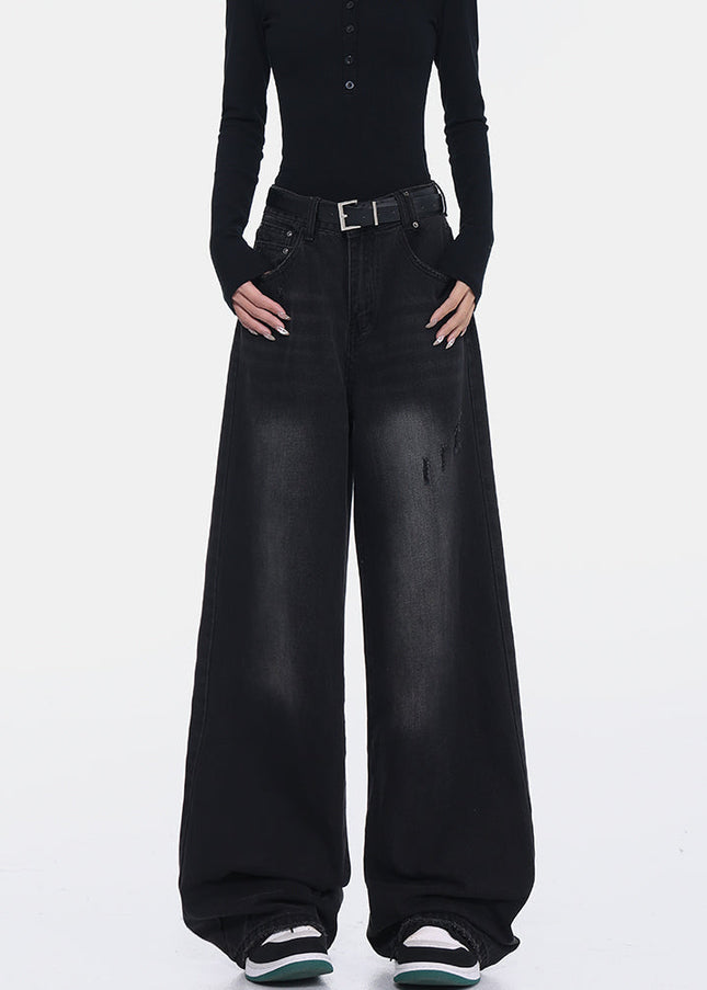 Blue Loose Fit Straight-Leg Jeans for Women - Women’s Jeans