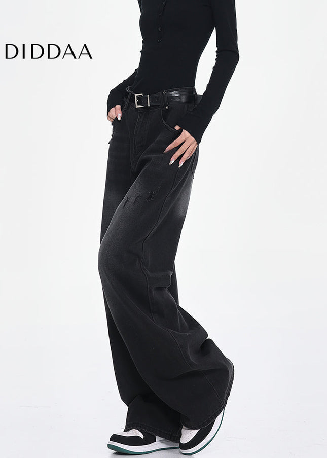 Blue Loose Fit Straight-Leg Jeans for Women - Women’s Jeans