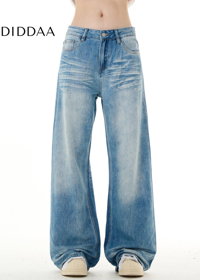 Blue Loose Fit Wide-Leg CleanFit Jeans for Men & Women - Men’s Jeans