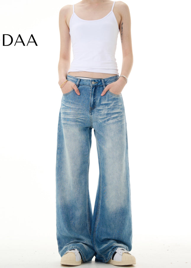 Blue Loose Fit Wide-Leg CleanFit Jeans for Men & Women - S / Blue - Men’s Jeans