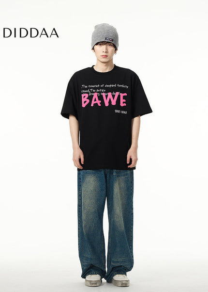 Blue Loose Fit Wide Leg Jeans for Couples - Women’s Jeans