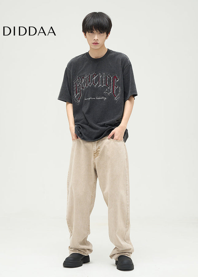 Blue Loose Fit Wide Leg Jeans for Couples - Women’s Jeans