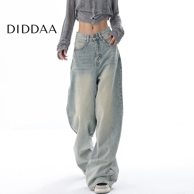 Blue Loose Fit Wide Leg Jeans KEN STUDIO Cruise 2025 - Women’s Jeans