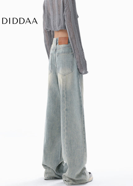 Blue Loose Fit Wide Leg Jeans KEN STUDIO Cruise 2025 - Women’s Jeans