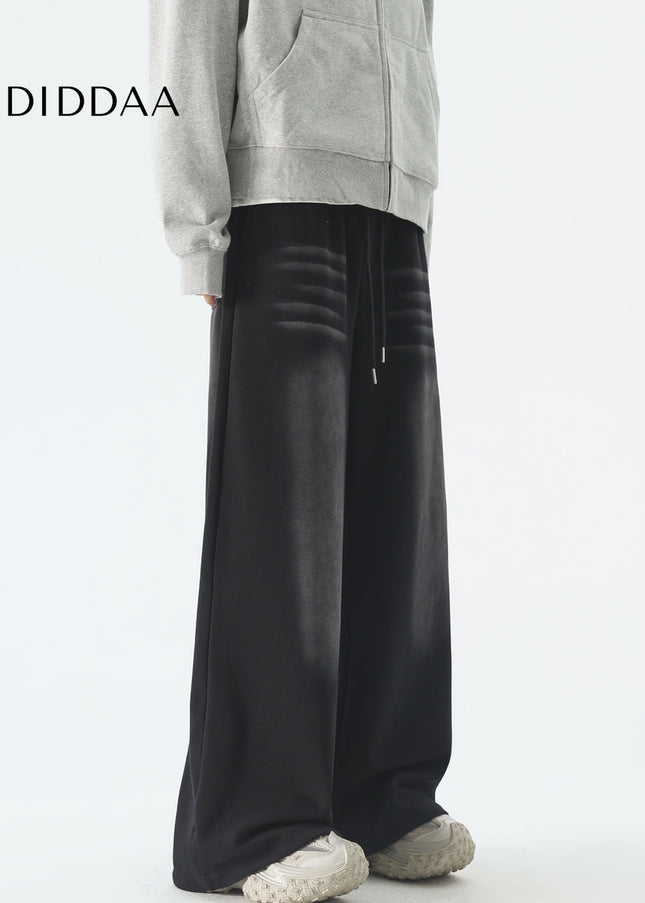 Blue Loose Fit Wide-Leg Sweatpants for Men - Unisex Sweatpants