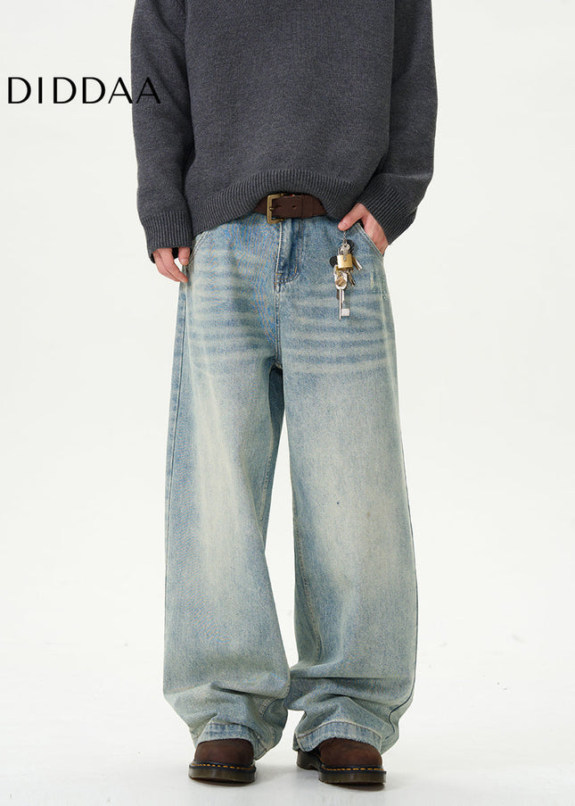 Blue Loose Retro Straight-Leg Jeans by Tail Lang’s Shop - Women’s Jeans
