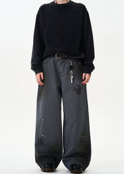 Blue Loose Straight Wide-Leg Cargo Jeans for All - Men’s Jeans