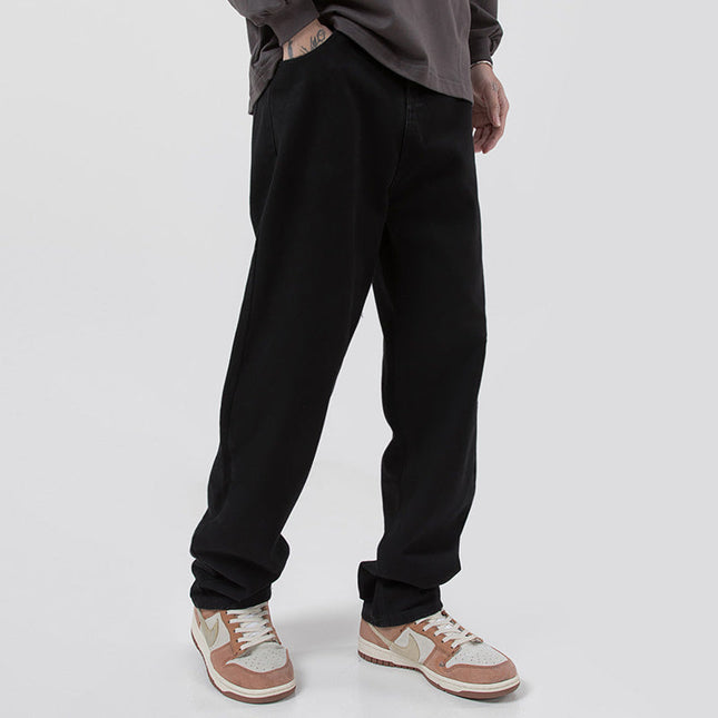 Blue Loose Straight Wide-Legged Jeans for Men - Men’s Jeans