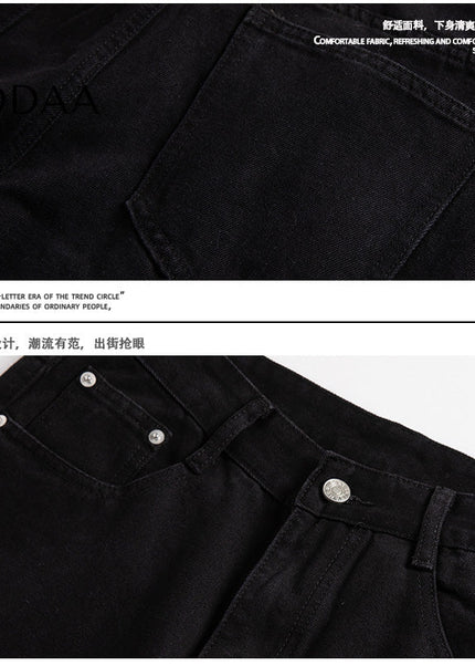 Blue Loose Straight Wide-Legged Jeans for Men - Men’s Jeans