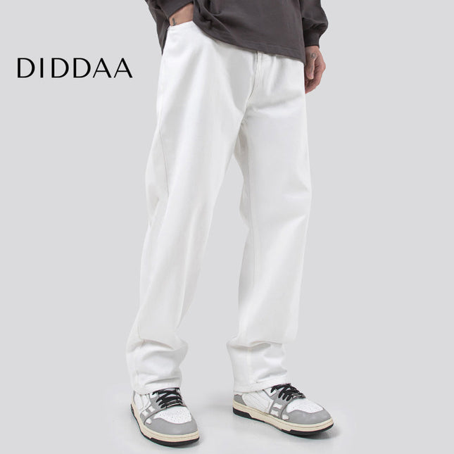 Blue Loose Straight Wide-Legged Jeans for Men - Men’s Jeans