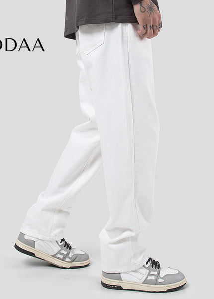 Blue Loose Straight Wide-Legged Jeans for Men - Men’s Jeans