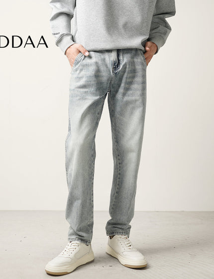 Blue Loose Tapered Straight Jeans for Men - 28 / Light Blue - Men’s Jeans