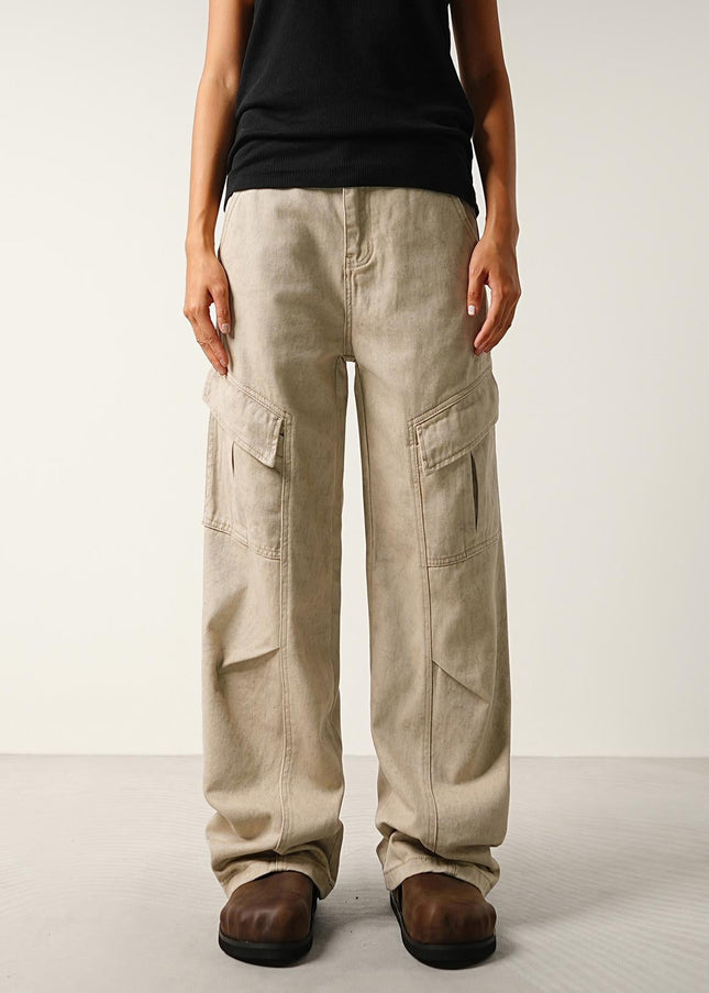 Blue Loose Wide-Leg Casual Workwear Jeans for All - Men’s Jeans