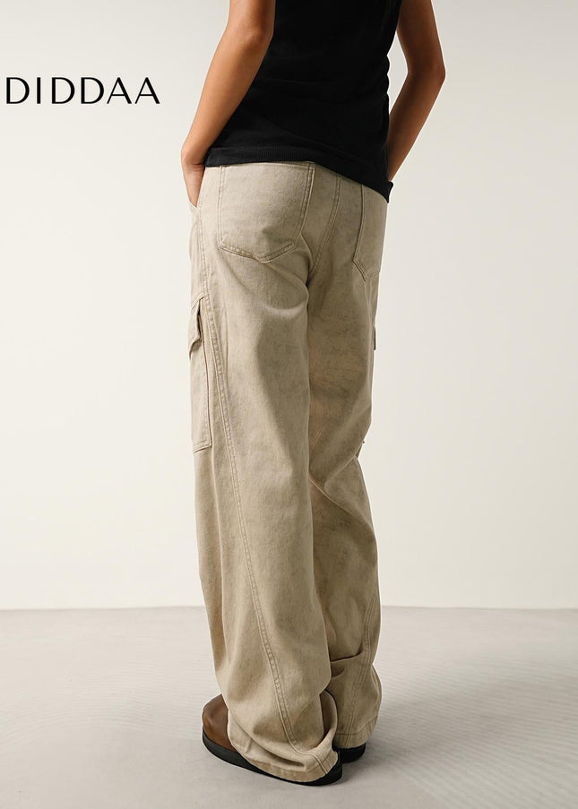 Blue Loose Wide-Leg Casual Workwear Jeans for All - Men’s Jeans