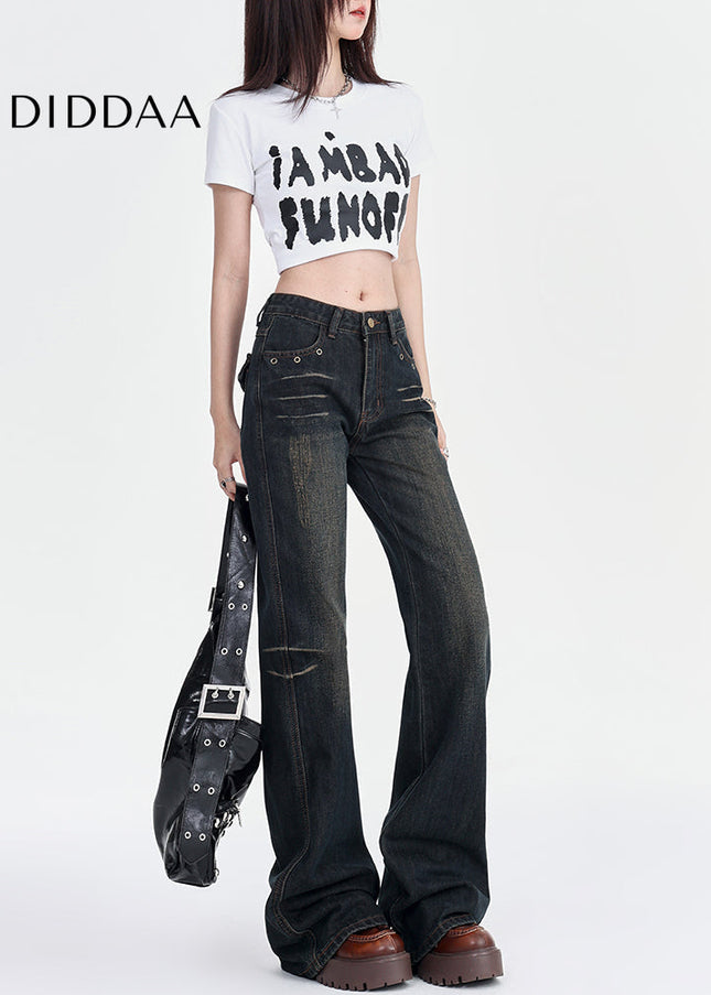 Blue Low-Rise Slightly Flared Jeans for Women - Women’s Jeans