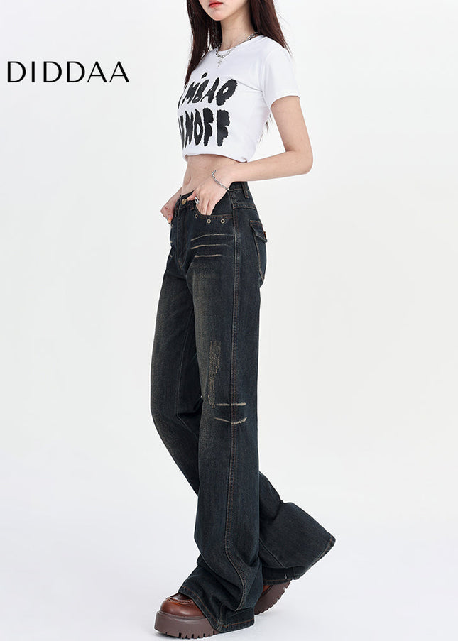 Blue Low-Rise Slightly Flared Jeans for Women - Women’s Jeans