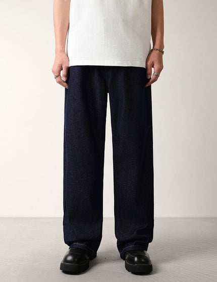 Blue Natural Drape Wide-Leg Jeans Men’s Casual Pants - 28 / Black - Men’s Jeans