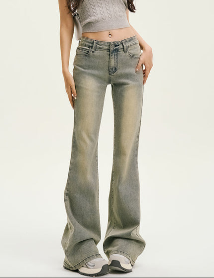 Blue Non-Sticky Bootcut Jeans for Women Retro Style - Women’s Jeans