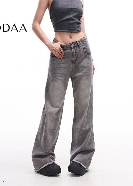 Blue Nostalgic Retro High Waist Wide-Leg Pants - Women’s Jeans