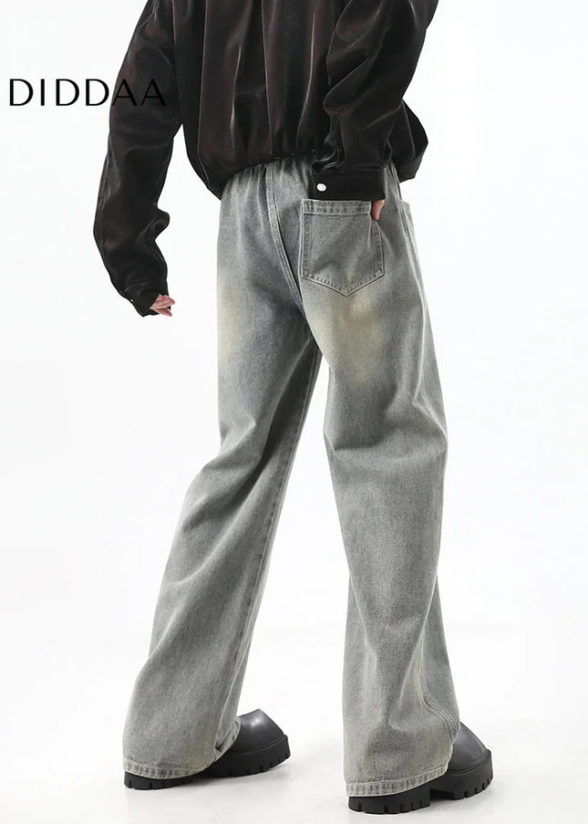 Blue Patch Embroidered Straight-Leg Jeans - Men’s Jeans